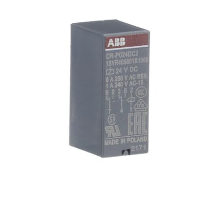 Abb 1SVR405601R1000, CR-P024DC2 PLUGGABLE INTERFACE REL., PK 10 1SVR405601R1000